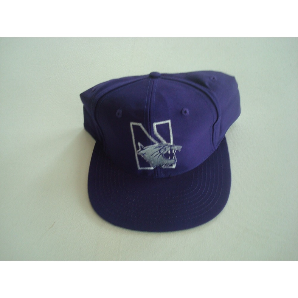 NORTHWESTERN WILDCATS RARE NEW SCRIPT SNAPBACK HAT CAP VINTAGE EE4
